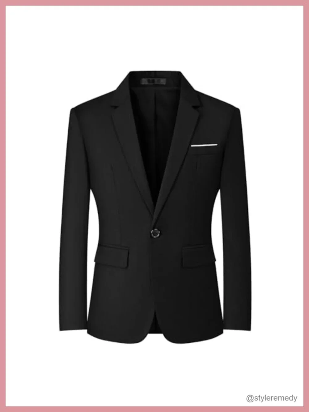 Slim Fit Mens Blazer One Button Notched Lapel Lightweight Sport Coat Suit Jacket